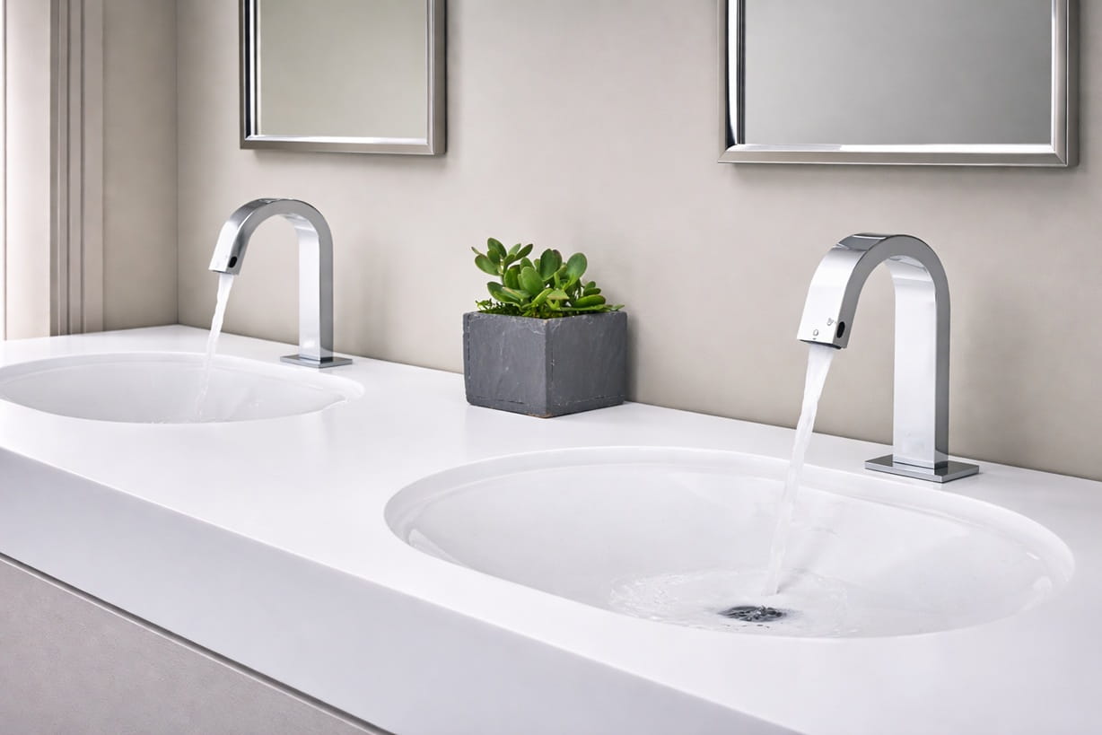 Commercial touchless faucets
